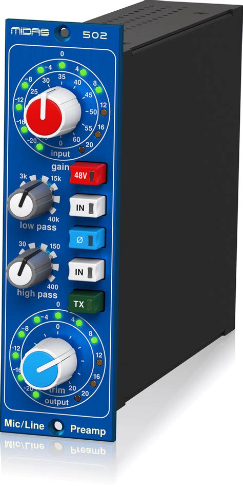 Midas MICROPHONE PREAMPLIFIER 502 500 Series Modular Midas Mi.